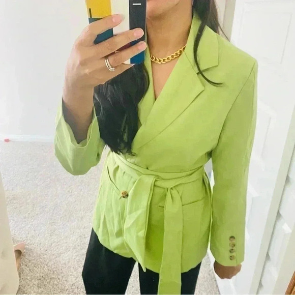 OVERSIZED Satin Blazer - Picture 1 of 9